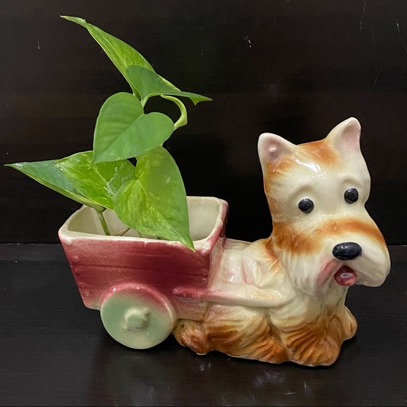 Vintage Scottie Dog Adorable Ceramic Planter - Picture 1 of 13